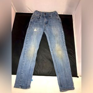 FADED GLORY Classic Denim Jeans Boys Size 7 Adjustable Waistband
